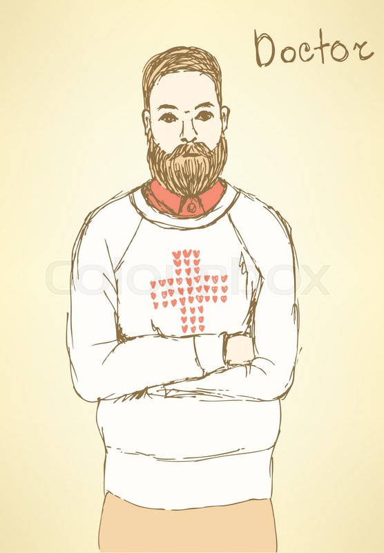 556x800 Sketch Doctor In Mafia Board Game, Vector Stock Vector Colourbox - Mafia Sketch