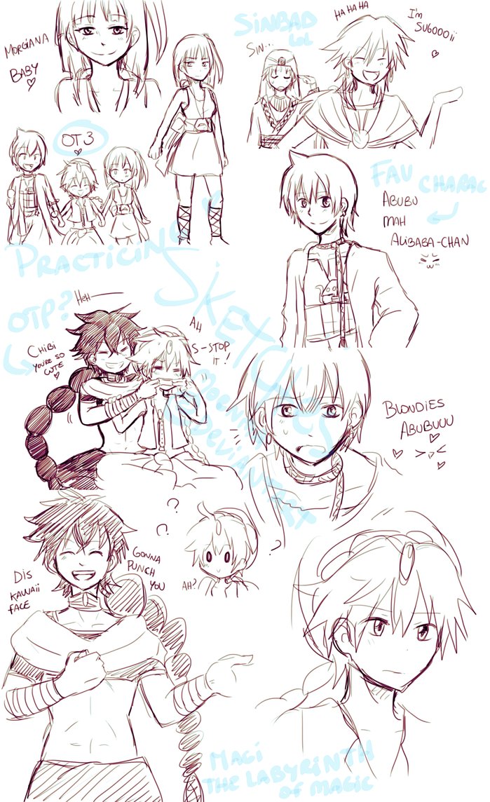699x1144 Magi Sketches By Moenitas - Magi Sketch