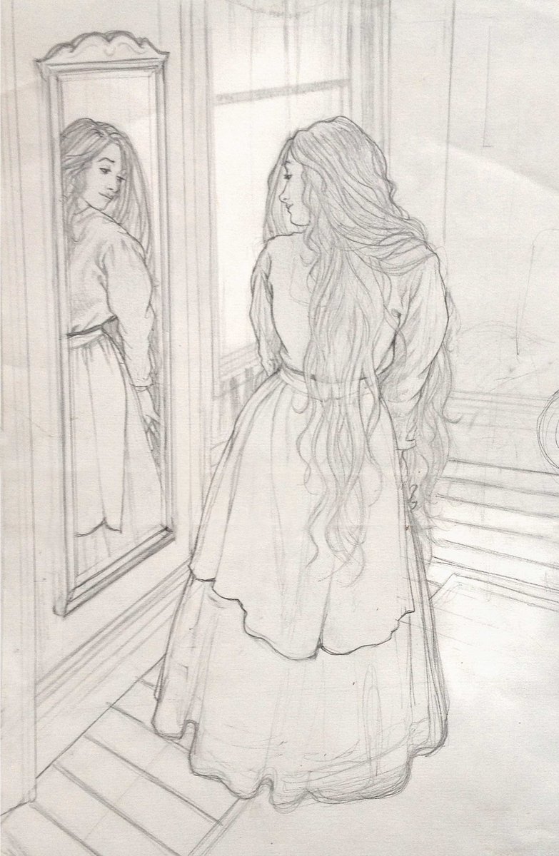 783x1200 Pj Lynch On Twitter A Preparatory Sketch Of Della For Gift - Magi Sketch