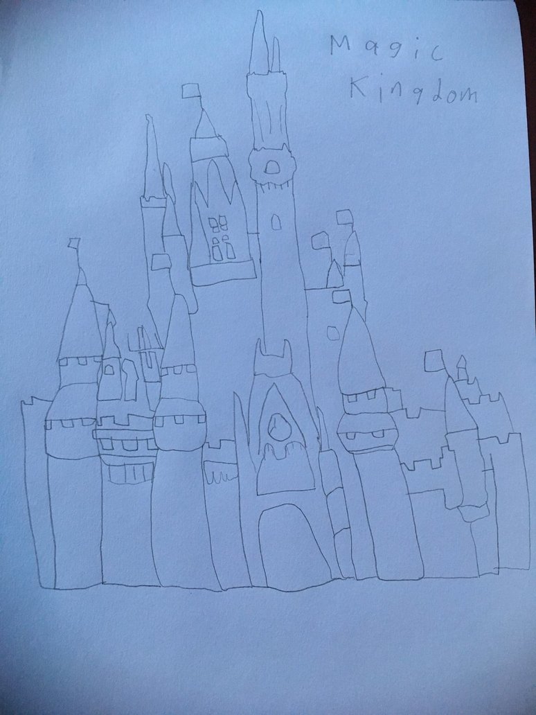 774x1032 Magic Kingdom Sketch By Simpsonsfanatic33 - Magic Kingdom Sketch