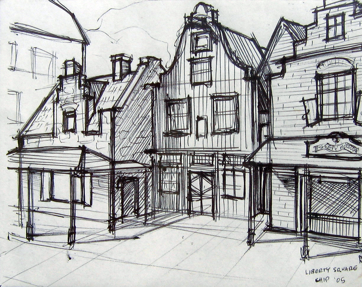 1230x976 Untitled Magic Kingdom Sketches (Liberty Square) - Magic Kingdom Sketch