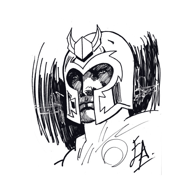 630x630 Magneto Inktober Sketch - Magneto Sketch