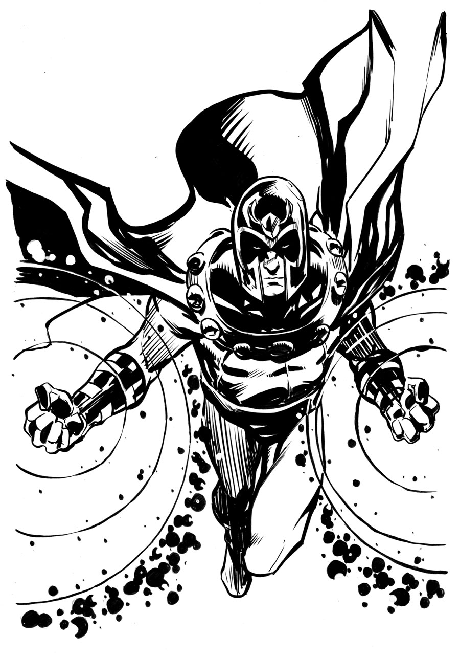 900x1284 Magneto Sketch Dave Stokes Sketch Blog - Magneto Sketch