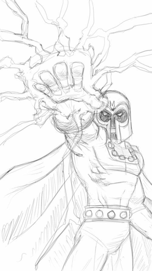 500x889 Magneto Sketch Nguyening It ! - Magneto Sketch