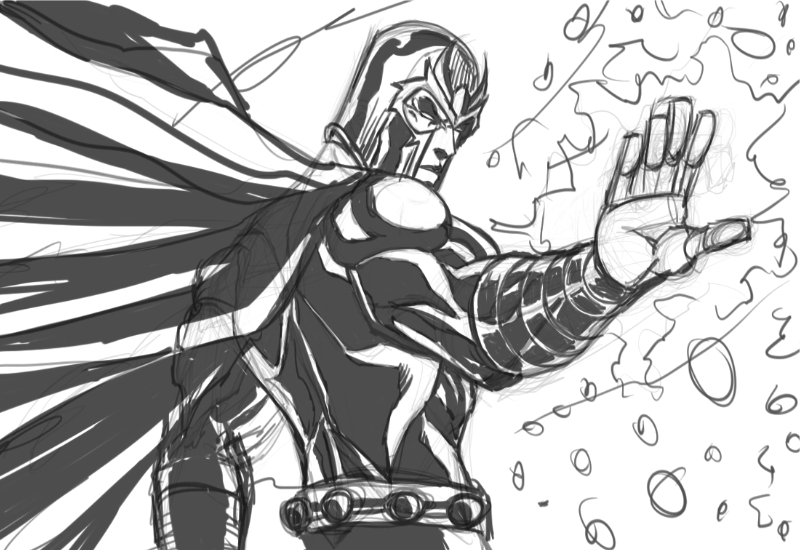 800x550 Magneto Sketch By Erikvonlehmann - Magneto Sketch