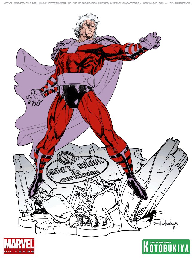 648x864 Magneto Statue Concept Sketch From Kotobukiya - Magneto Sketch