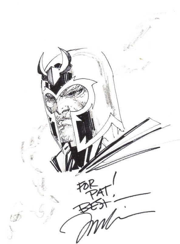 593x800 Magneto Sketch Jim Lee Illustration - Magneto Sketch