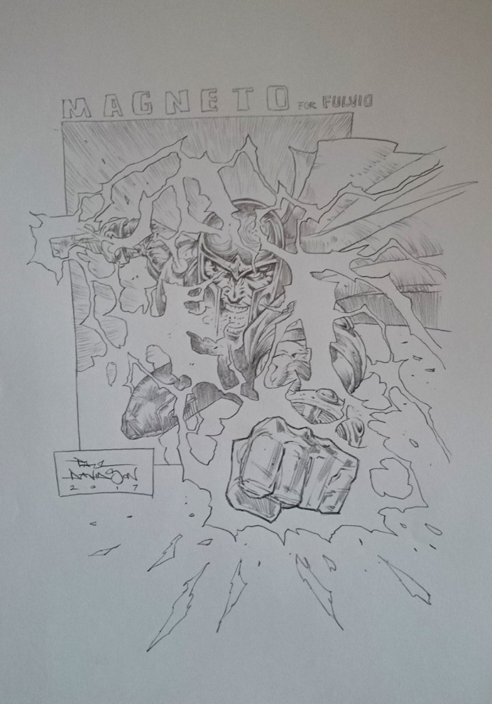693x992 Paul Davidson On Twitter Magneto Sketch - Magneto Sketch