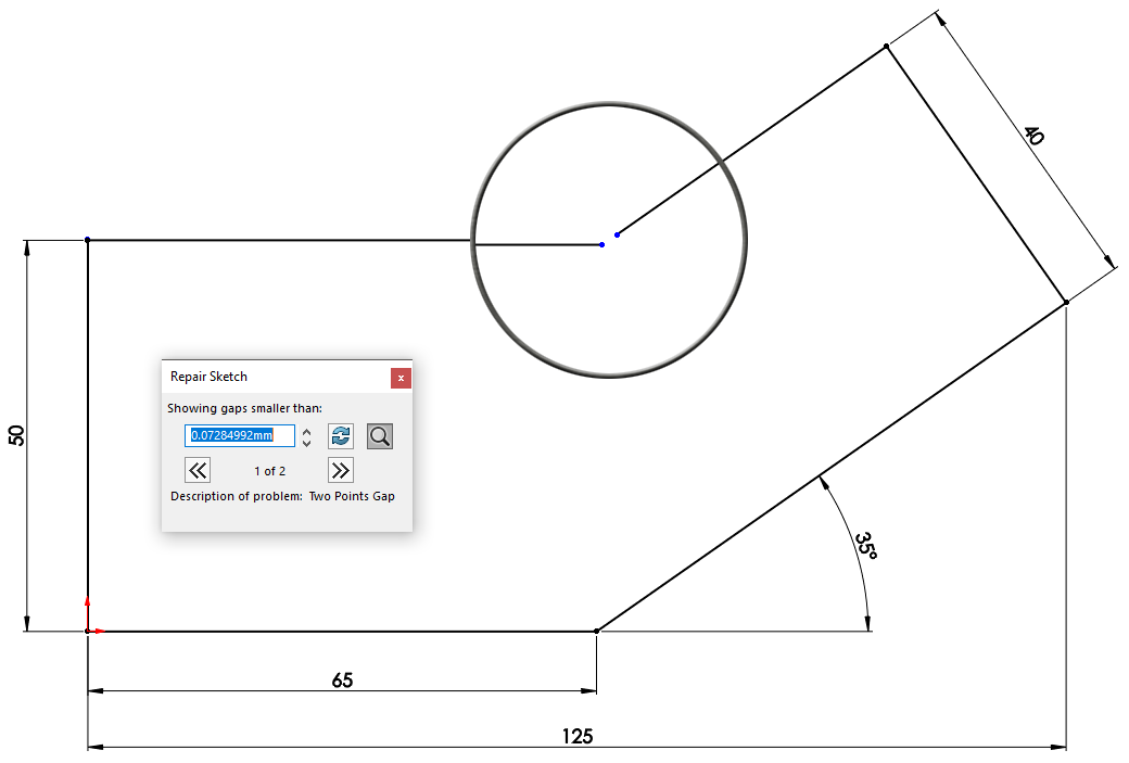 1040x703 Solidworks Fix Your Sketch With Repair Sketch - Magnifying Glass Sketch