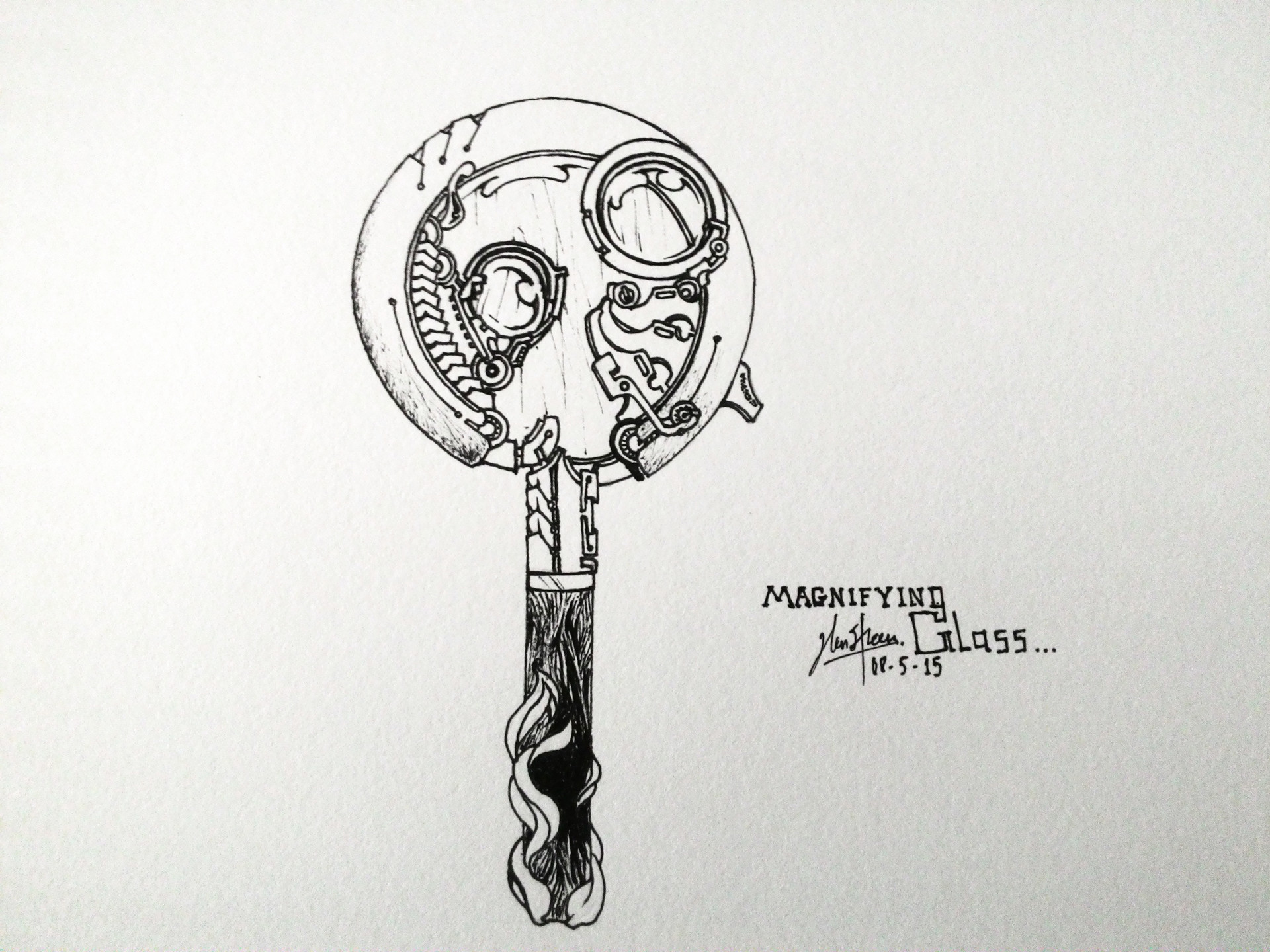 1920x1440 Artstation - Magnifying Glass Sketch