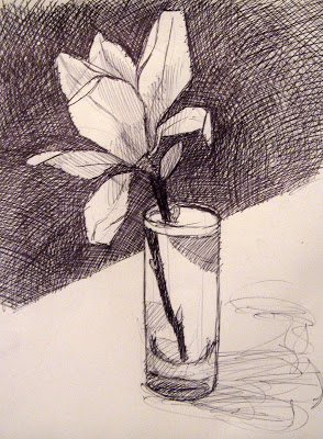 294x400 One Painting A Day Magnolia Sketch - Magnolia Sketch