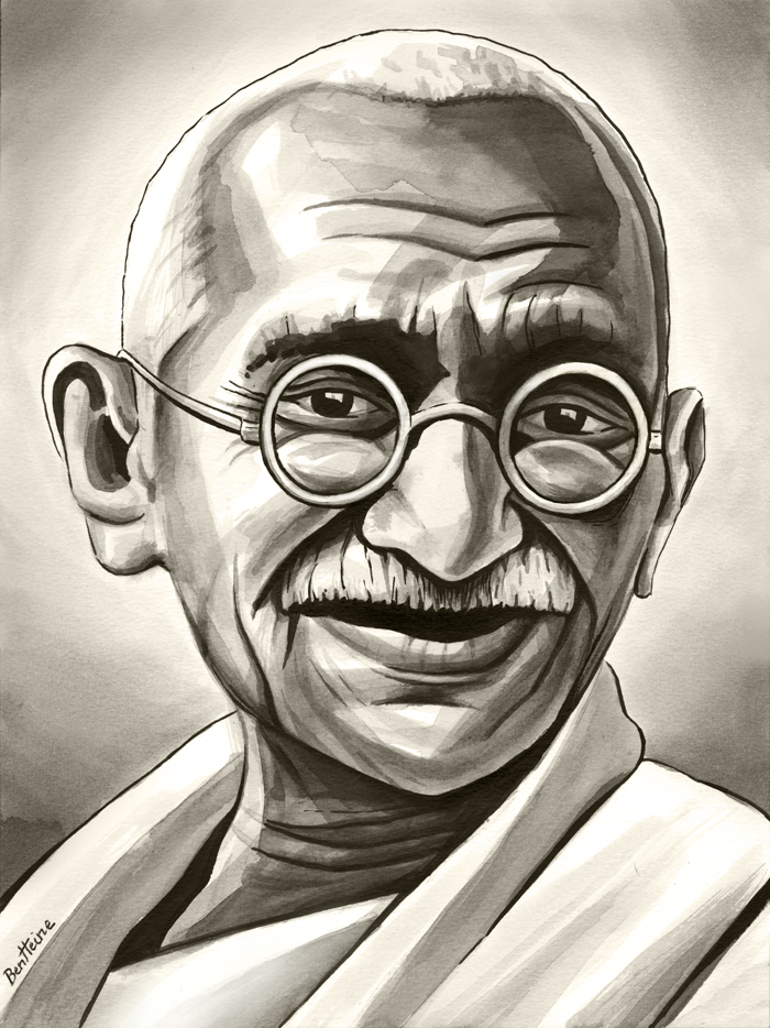 700x934 Mahatma Gandhi Drawing, Pencil, Sketch, Colorful, Realistic Art - Mahatma Gandhi Sketch