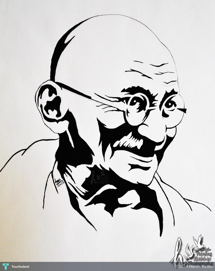 Mahatma Gandhi Sketch at Explore collection of