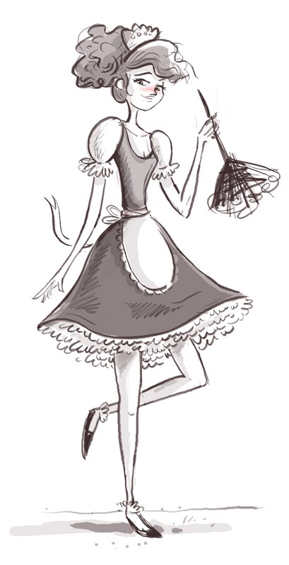 409x800 Girls Drawing Girls September 2010 - Maid Sketch
