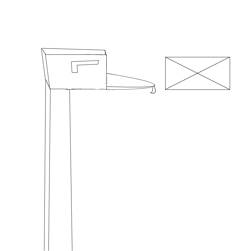 802x802 Put Itin The Mailbox 2 (Sketch), Goingunder Read - Mailbox Sketch