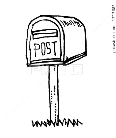 378x450 Line Drawing, Mailbox, Mail Box - Mailbox Sketch