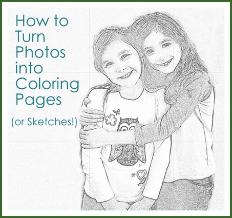 453x425 From Photos To Coloring Pages (Or Sketches!) Centsational Style - Make A Picture Into A Sketch