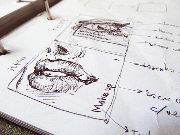 600x450 Business Card - Makeup Artist Sketch