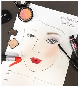 273x300 Euneun Art Makeup Artist Sheet Face Chart For Professional (14 - Makeup Artist Sketch