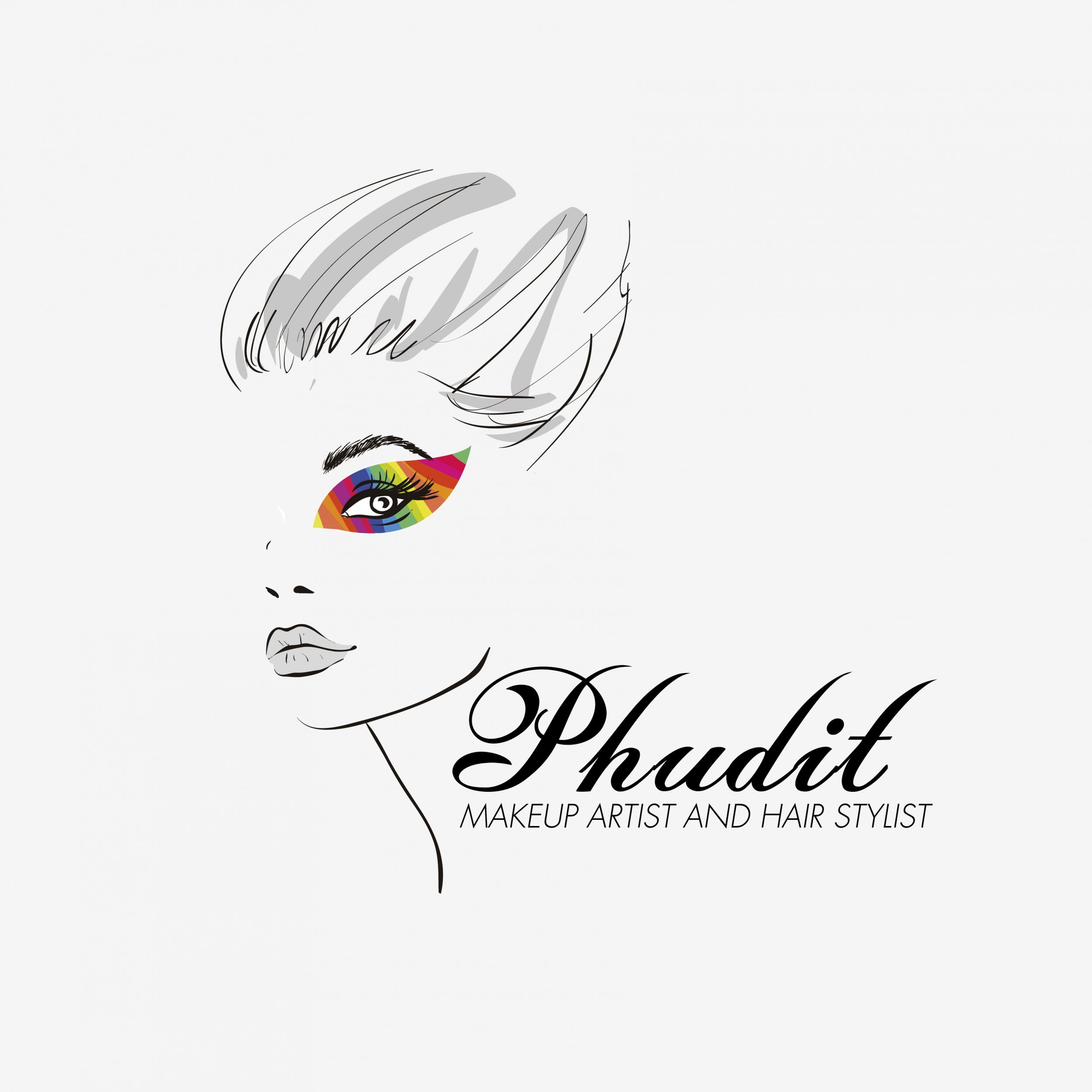 2500x2500 Phudit Makeup Artist Logo - Makeup Artist Sketch