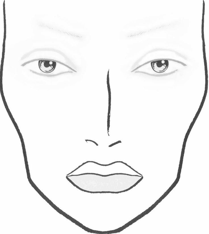 736x823 Pin By Root On Sheet In 2018 Makeup Face Charts - Makeup Artist Sketch
