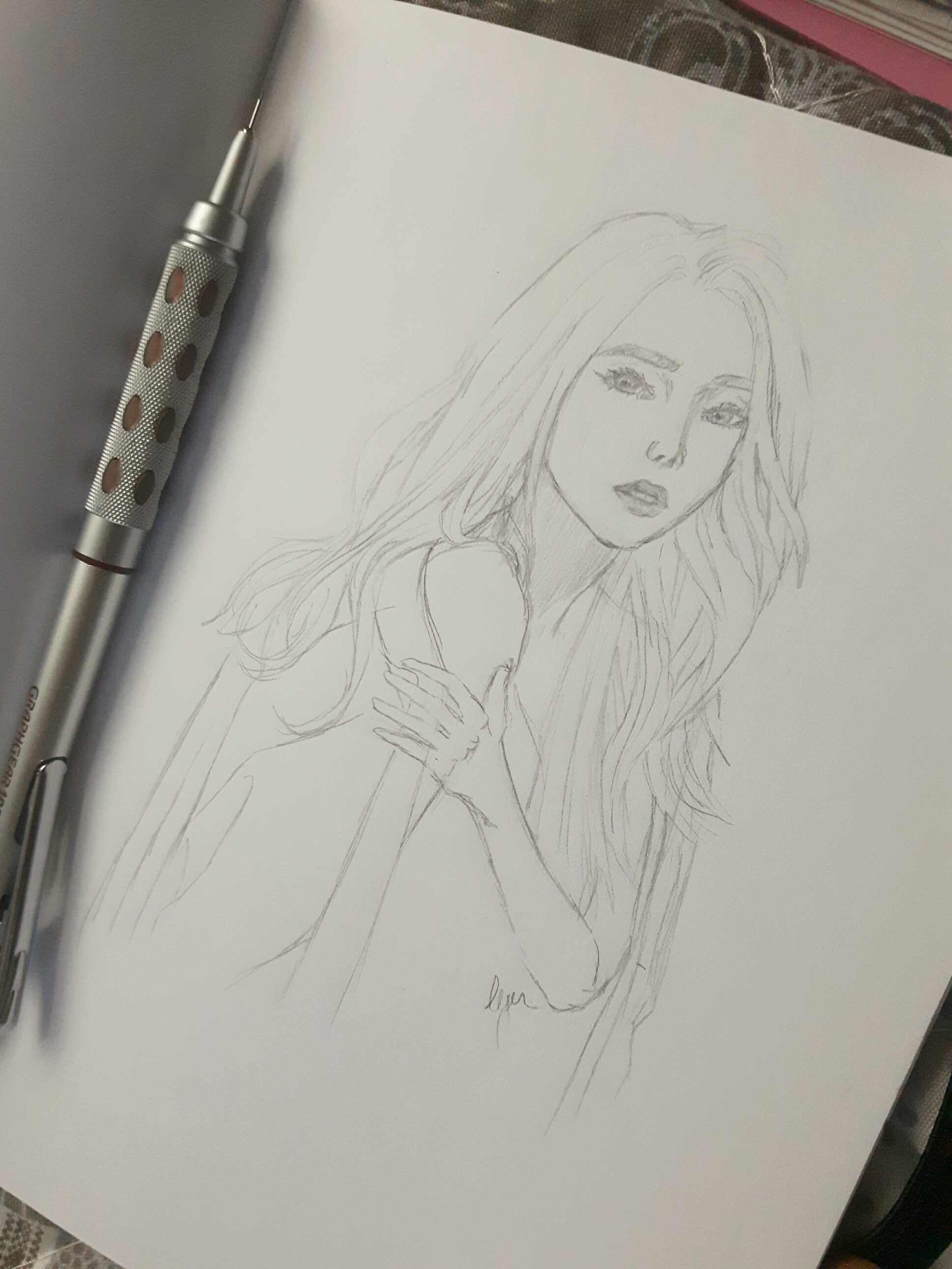 1937x2582 A Quick Sketch Of The Makeup Artist Pony ) - Makeup Artist Sketch