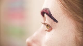 320x180 Artist Drawing Portrait On Walking Street Stock Video Footage - Makeup Artist Sketch