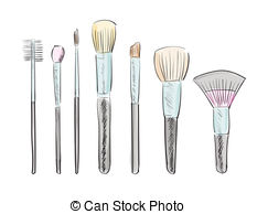 233x194 Drawn Makeup Makeup Kit - Makeup Brushes Sketch