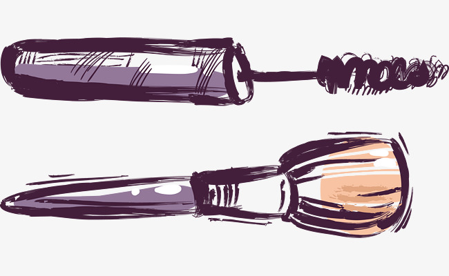 650x400 Makeup Brushes Vector, Makeup Vector, Makeup Brush, Blush Brush - Makeup Brushes Sketch