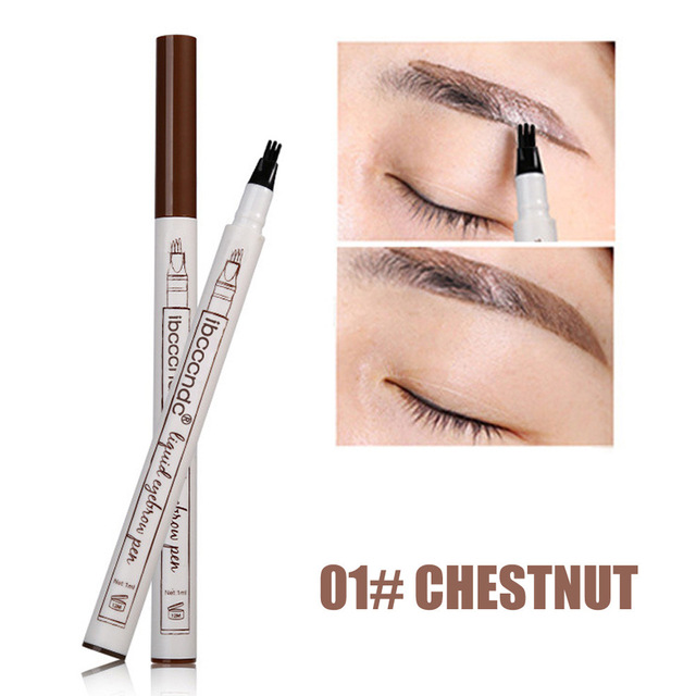 640x640 Waterproof Fork Tip Sketch Makeup Pen Brow Eyeliner Eyebrow Pen - Makeup Brushes Sketch