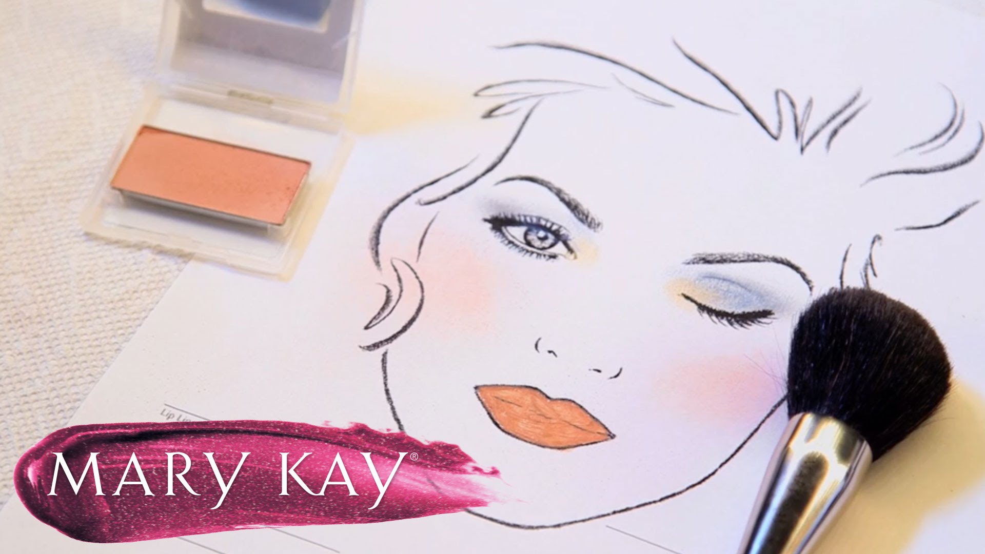 1920x1080 Step By Step Makeup Sketch Runway To Your Way Mary Kay - Makeup Sketch
