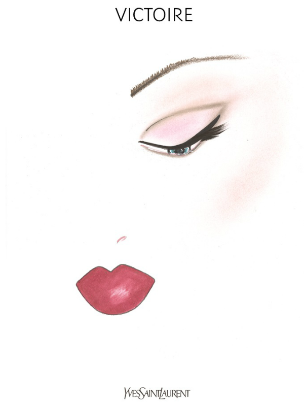 600x806 Yves Saint Laurent Providing Makeup For Biopic On French Couturier - Makeup Sketch