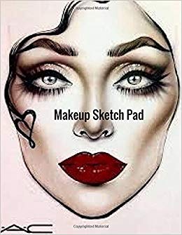 260x335 Makeup Sketch Pad Face Chart Book Large 8.5x11 - Makeup Sketch Face