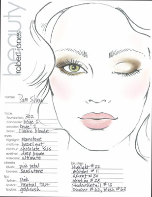 309x400 My Makeup Face Pad - Makeup Sketch Face