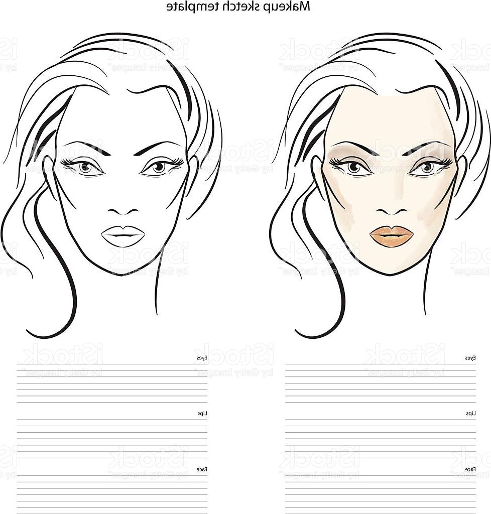 978x1024 Best Makeup Sketch Template Beauty Face Girl Vector Illustration Image - Makeup Sketch Face
