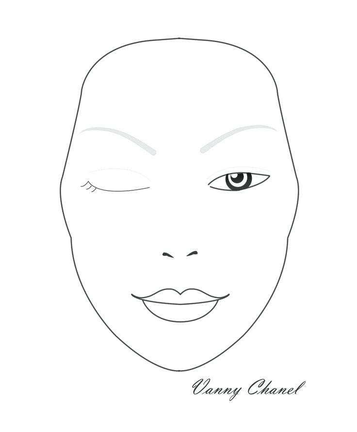 Blank Makeup Face Chart Pdf Saubhaya Makeup