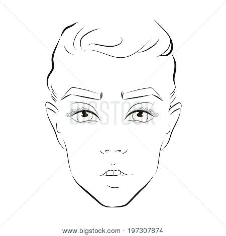 450x470 Makeup Sketch Template - Makeup Sketch Template
