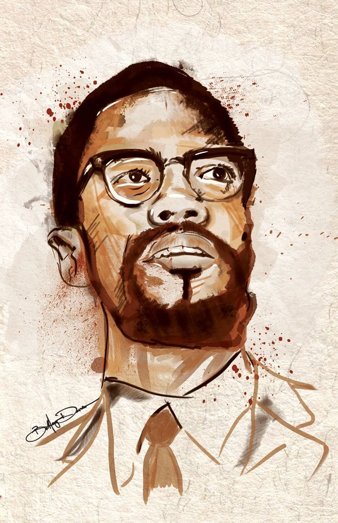 Malcolm X Sketch at PaintingValley.com | Explore collection of Malcolm ...