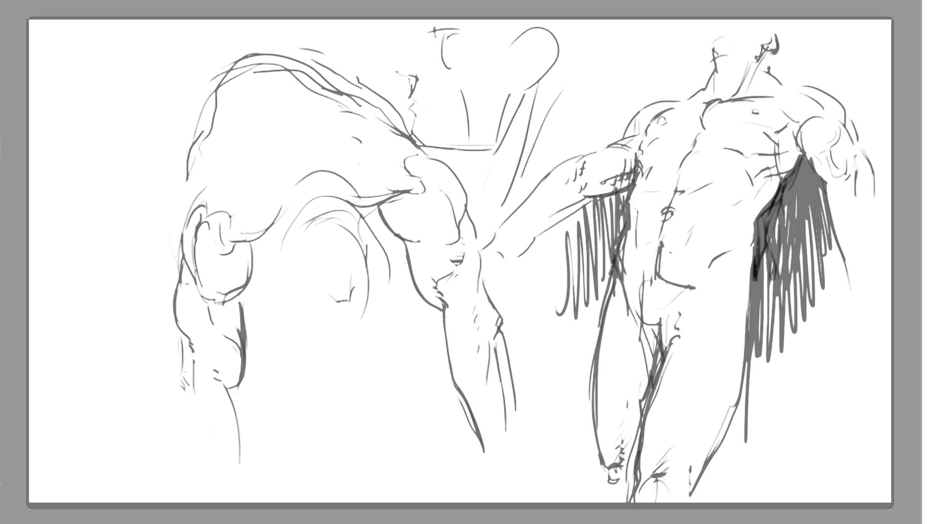 1920x1080 Digital Male Anatomy Sketching - Male Anatomy Sketch