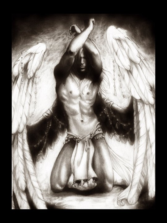 540x720 The Angels Sanctuary Angel - Male Angel Sketch