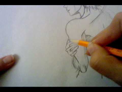 480x360 Drawing Dark Male Angel - Male Angel Sketch