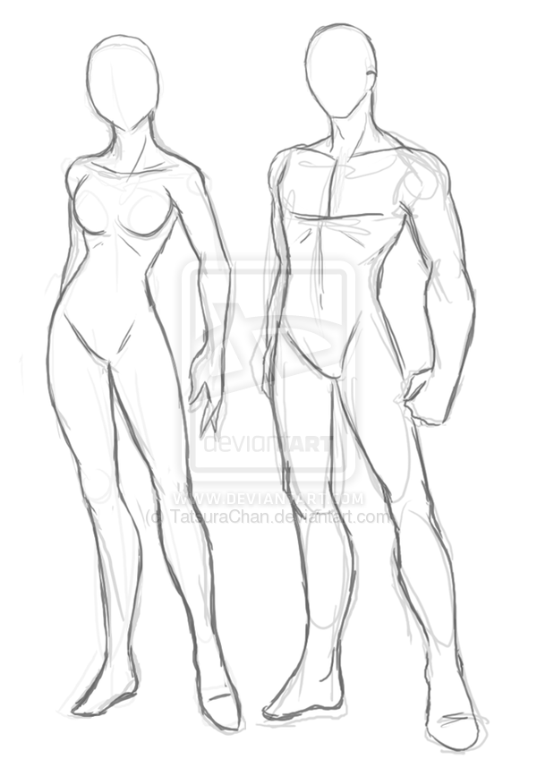 600x858 Male And Female Models By Jbarnzi88 Drawing - Male Body Sketch. 
