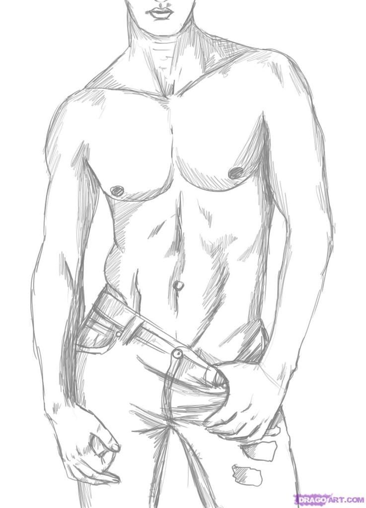 737x1023 Male Body Sketch Inspiration Drawings, Drawing - Male Body Sketch