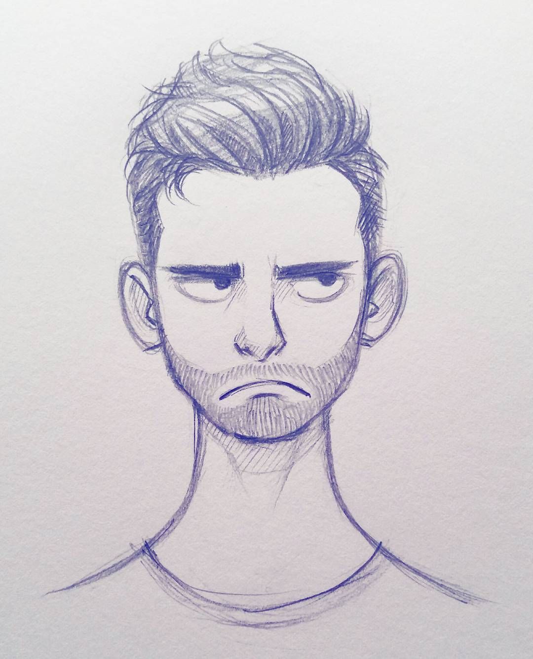 1080x1335 Quick Little Sunday Head Doodle. - Male Face Sketch