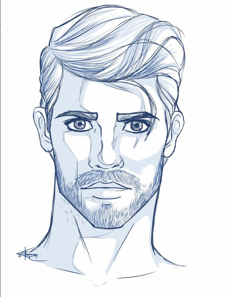 Male Face Sketch at PaintingValley.com | Explore collection of Male