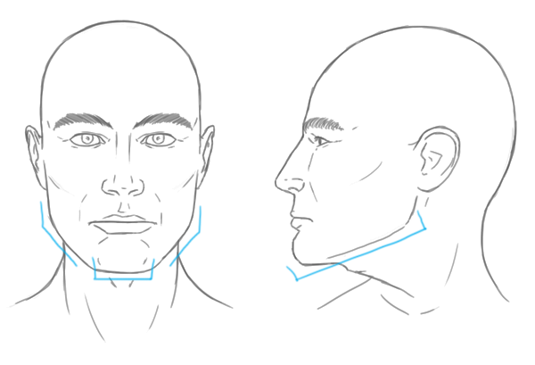 600x409 The Differences Between Male And Female Portraits - Male Face Sketch