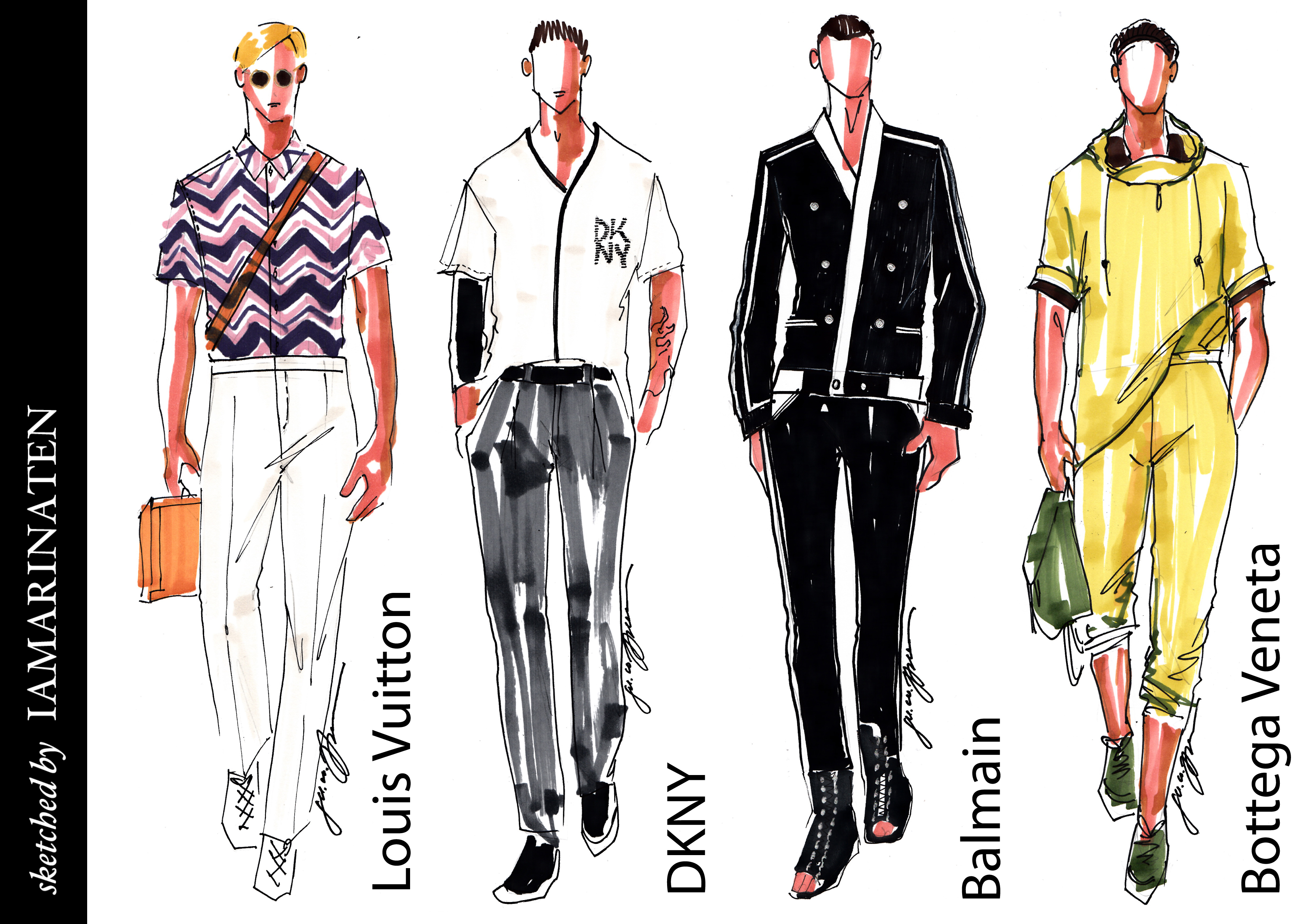 Male Fashion Sketches at PaintingValley.com | Explore collection of ...