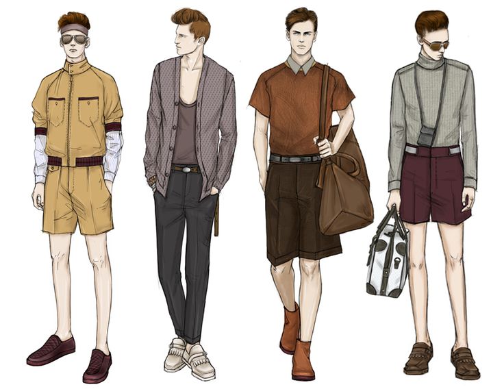 Male Fashion Sketches at PaintingValley.com | Explore collection of ...