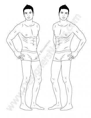316x409 Male Croquis Free Mens Fashion Figure Templates - Male Fashion Sketches