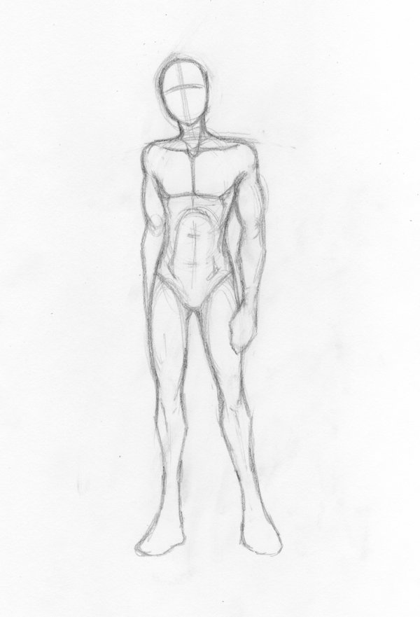600x881 Figure Study Male By Reivanryles - Male Figure Sketch